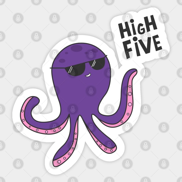 High Five Octopus! Sticker by cartoonbeing